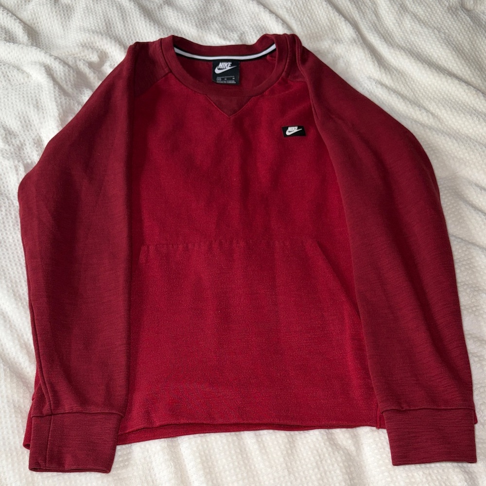 Nike Men's Deep Red V-Neck Sweater